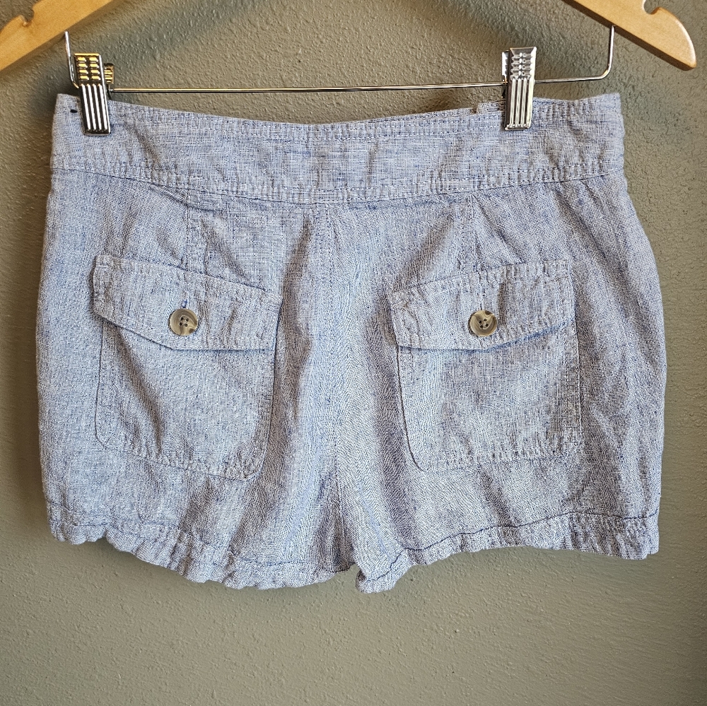 Express Button-Front Linen Shorts - Picture 5 of 6